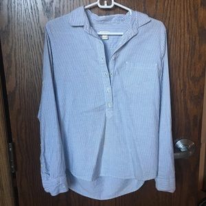 J. Crew Woman's Pinstripe Long Sleeve Button Up